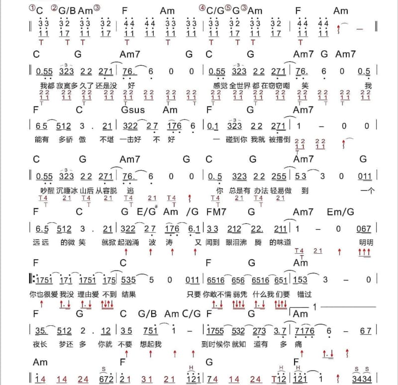 《说要走》吉他谱_吴刚
