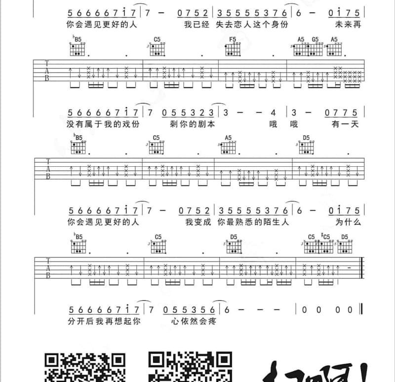 《雨点浸湿了你住的城市》吉他谱_吴刚