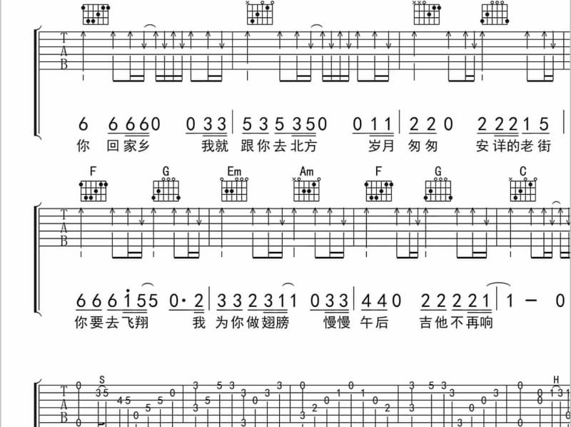 《你是我内心的一首歌》吉他谱_江智民