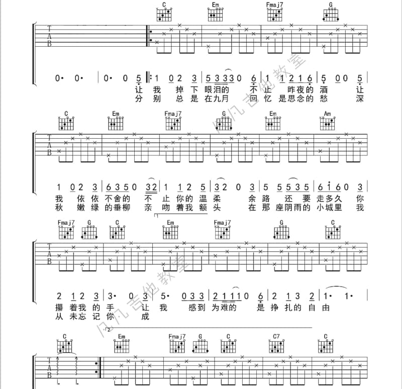 《忧伤说唱》吉他谱_西西Rumiki