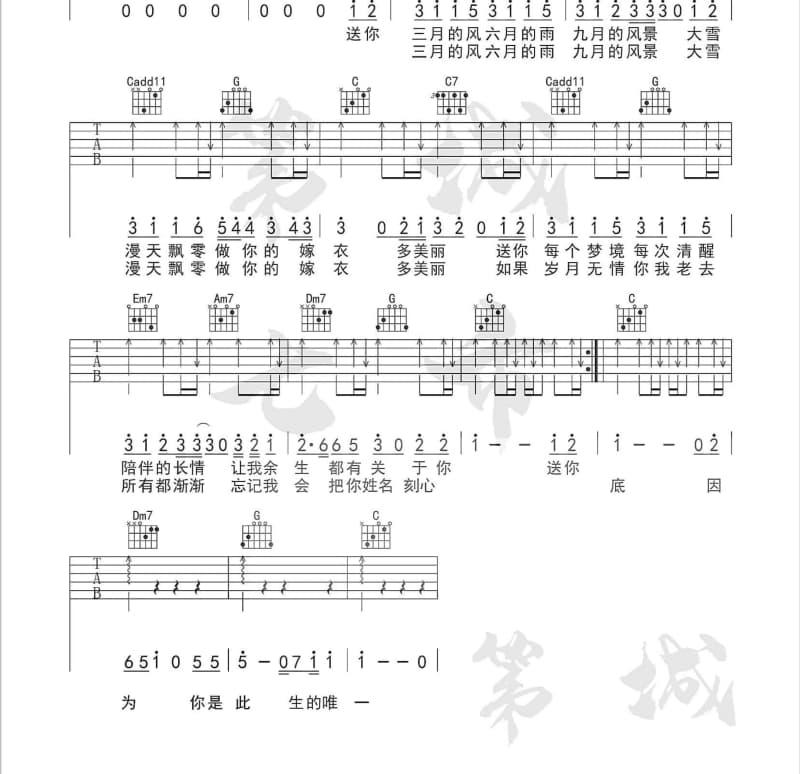 《寻找玛依拉》吉他谱_西域刀郎