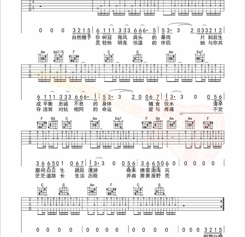《听初》吉他谱_夏小夏