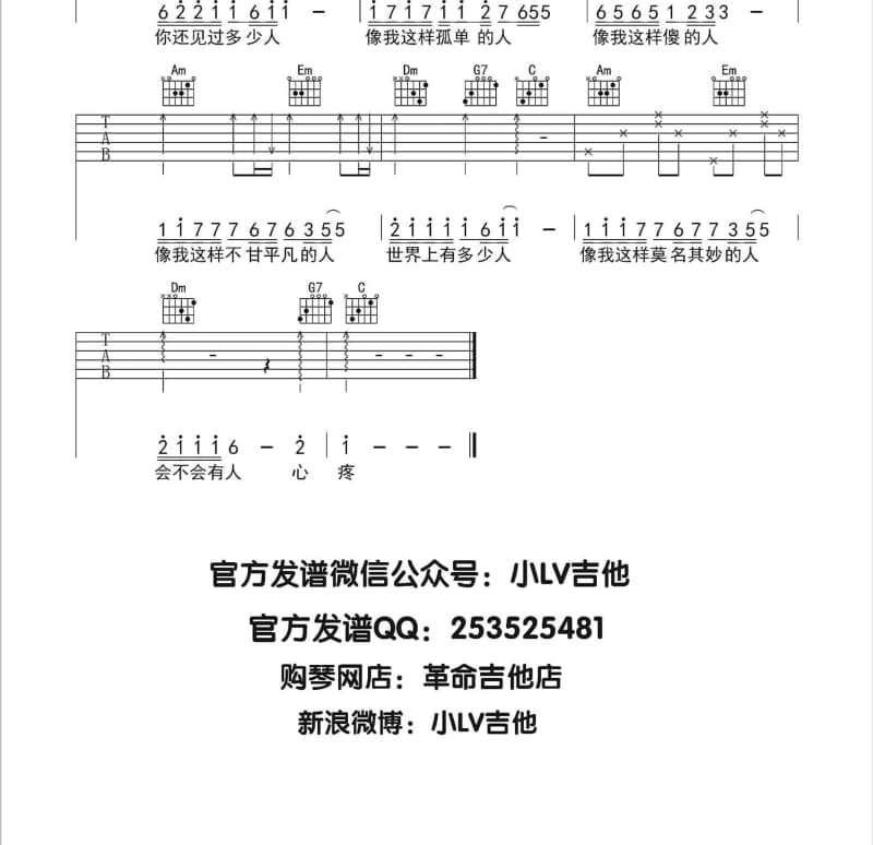 《迷情夜》吉他谱_箱子君