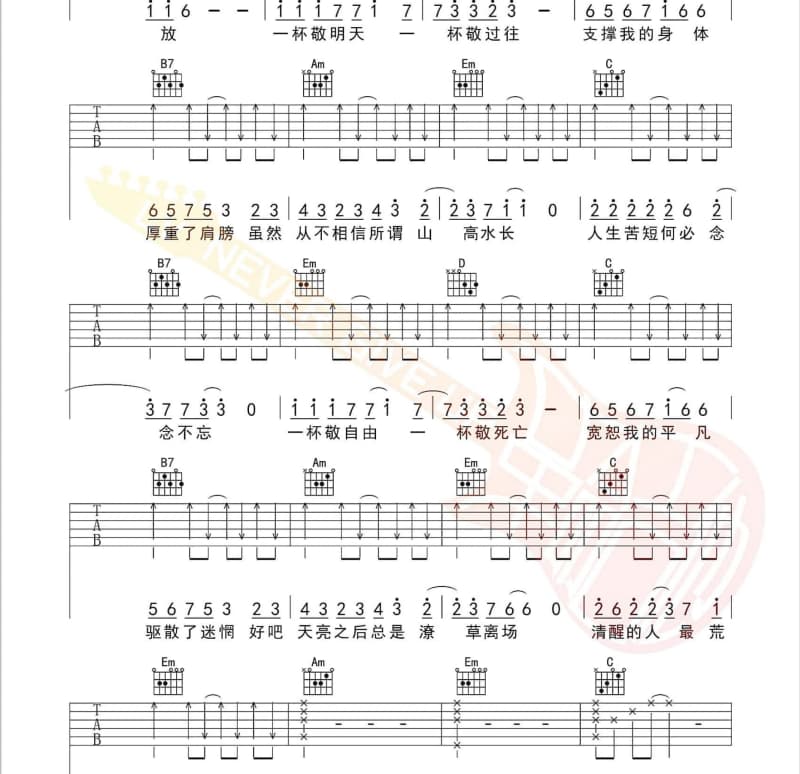 《因为是你才忘不掉》吉他谱_箱子君