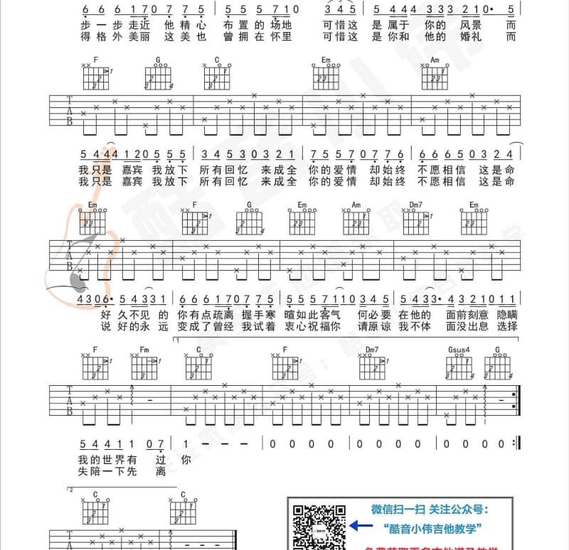 《爱上你是我最大的错》吉他谱_陈佳利