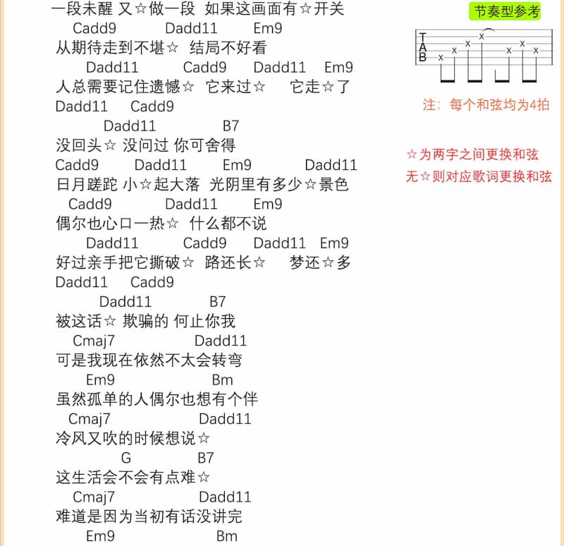 《别让爱埋葬在昨天》吉他谱_小峰峰