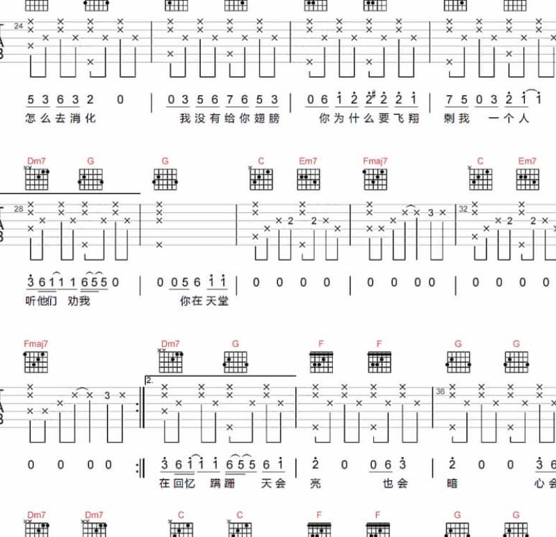 《等你看一场日出》吉他谱_小王子