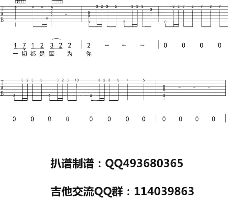 《站在高原唱情歌》吉他谱_晓山