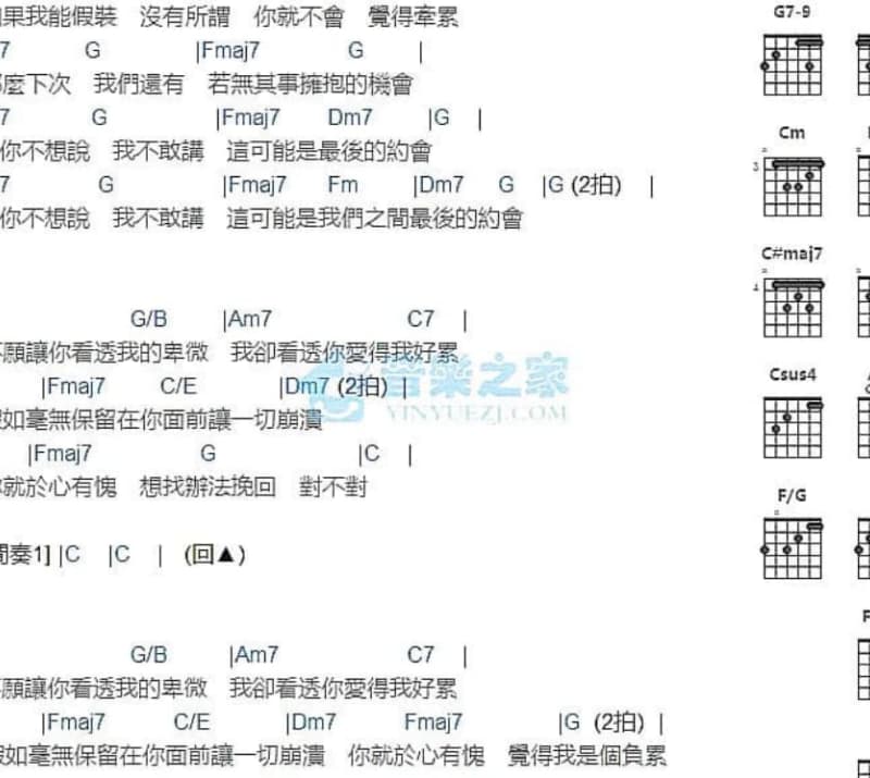 《爱你一万次够不够》吉他谱_谢有才