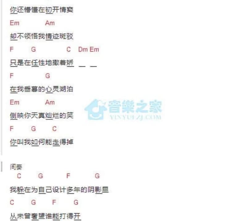 《逆行列车》吉他谱_陈坤