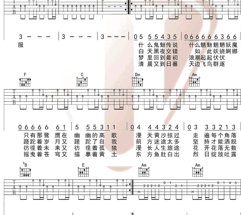 《再次与你同行》吉他谱_熊大