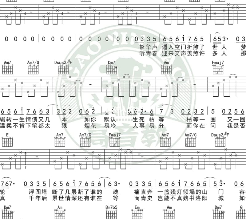 《勇敢的去爱》吉他谱_熊胡杰