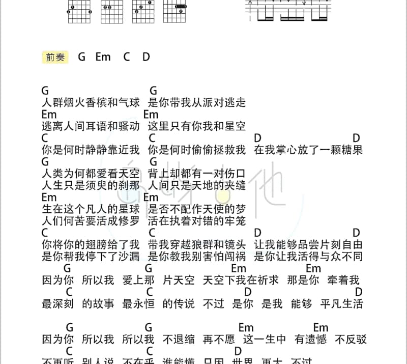 《艺术家》吉他谱_徐秉龙