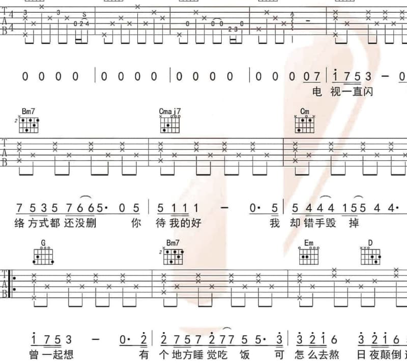 《生而狂放》吉他谱_徐嘉楠