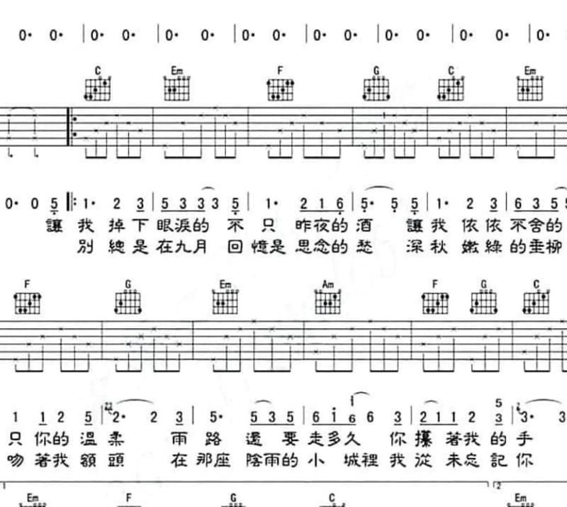 《以爱为名》吉他谱_徐良