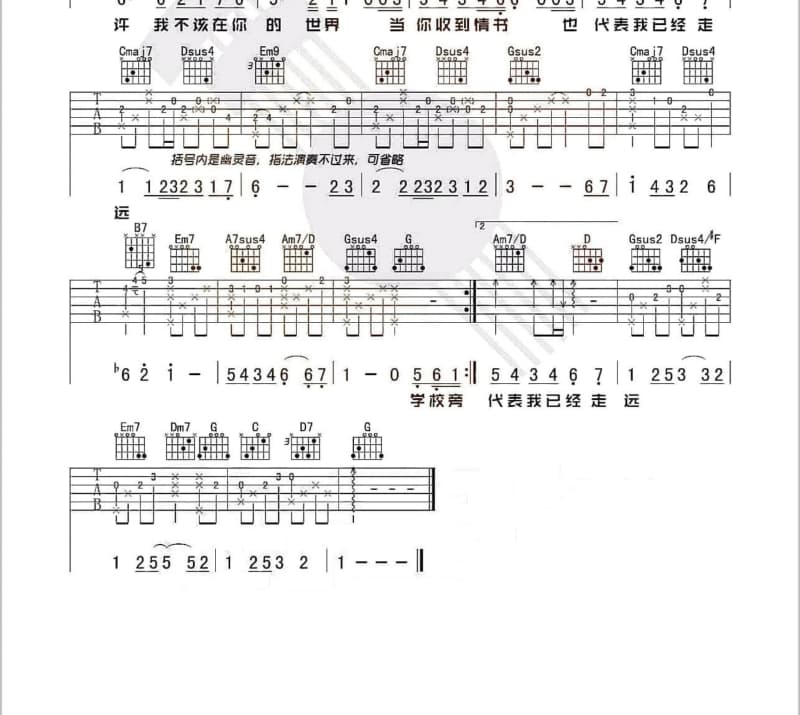 《友情出演》吉他谱_徐良