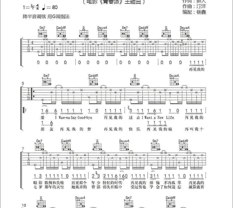 《我的传奇》吉他谱_徐誉滕