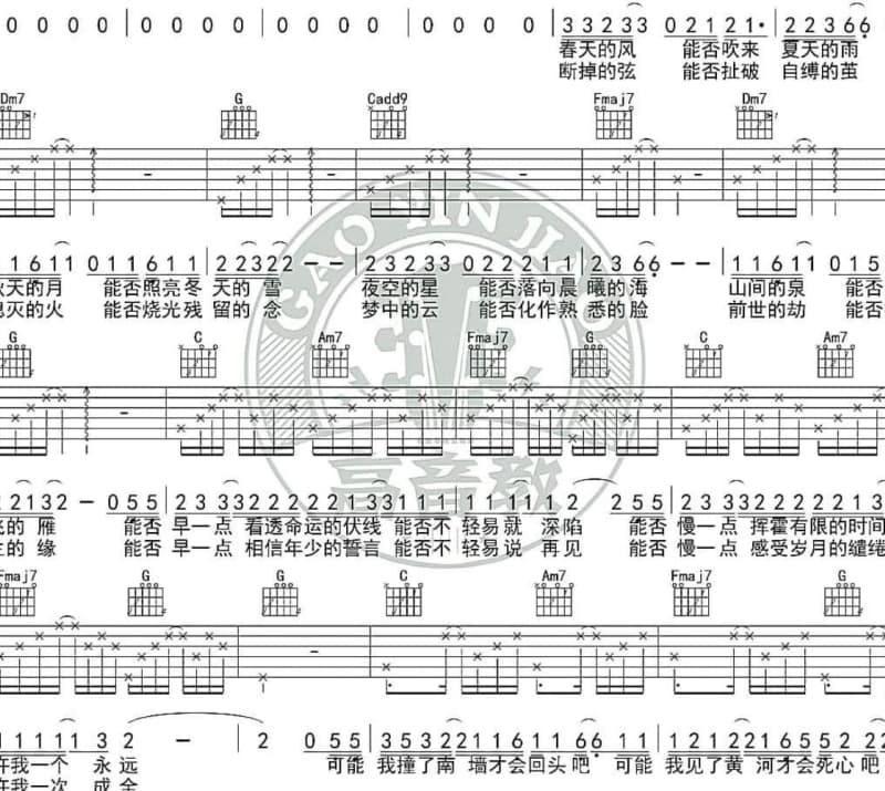 《河北华夏幸福足球队队歌》吉他谱_徐子崴