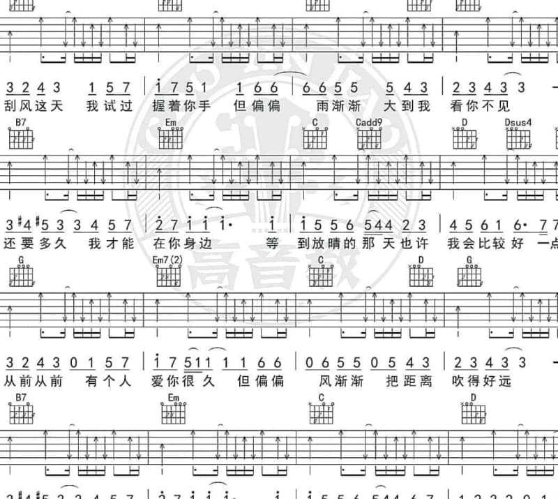 《四喜歌》吉他谱_徐子崴