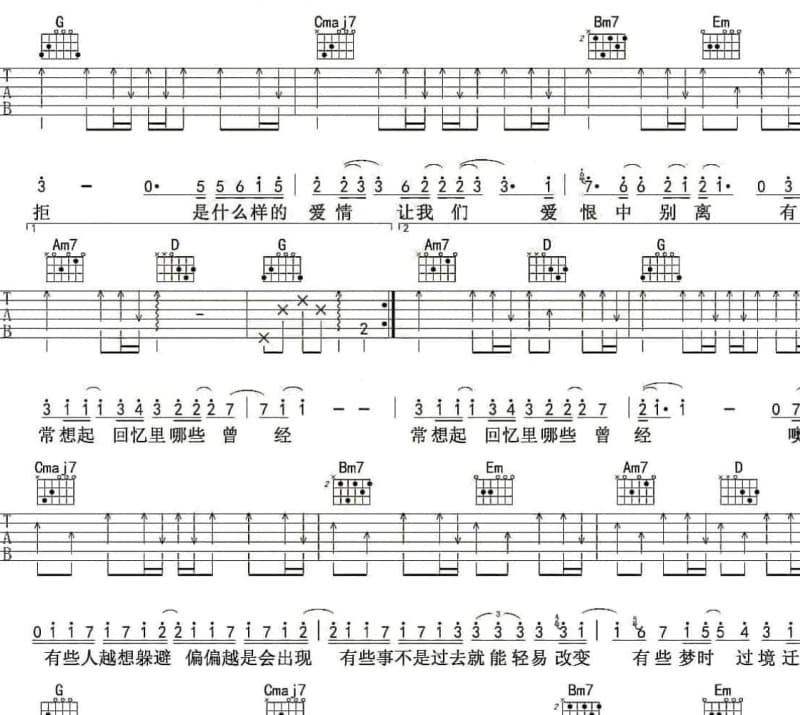 《梦之舞之当梦醒来》吉他谱_许晨逸