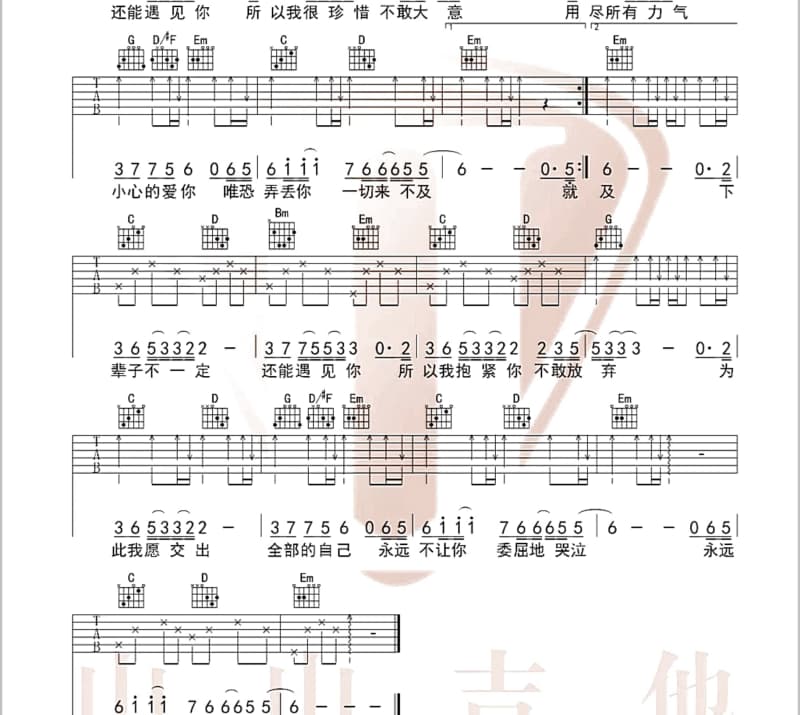 《21世纪的绿皮火车》吉他谱_许将