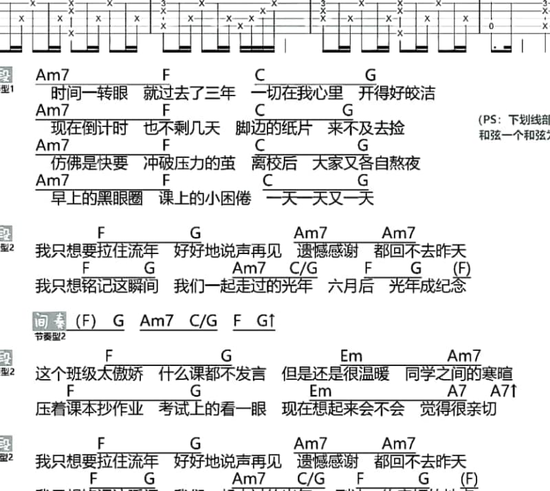 《交换温柔》吉他谱_许乐