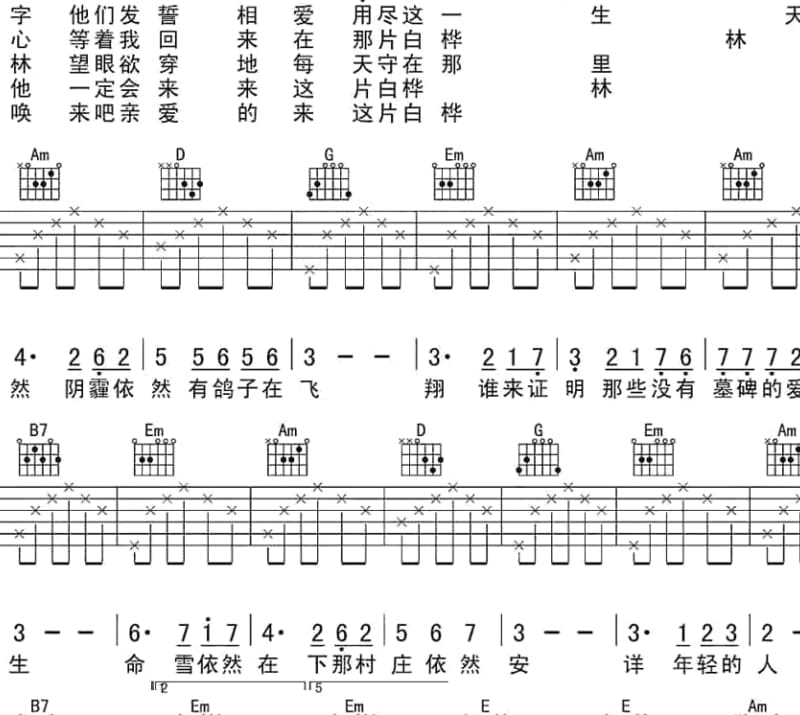 《你像三月桃花开》吉他谱_许丽静