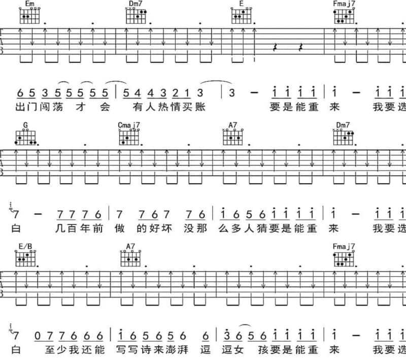 《0058 与爱同行》吉他谱_许霖