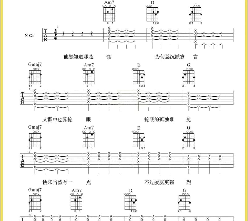 《vae  爱情里的眼泪》吉他谱_许嵩