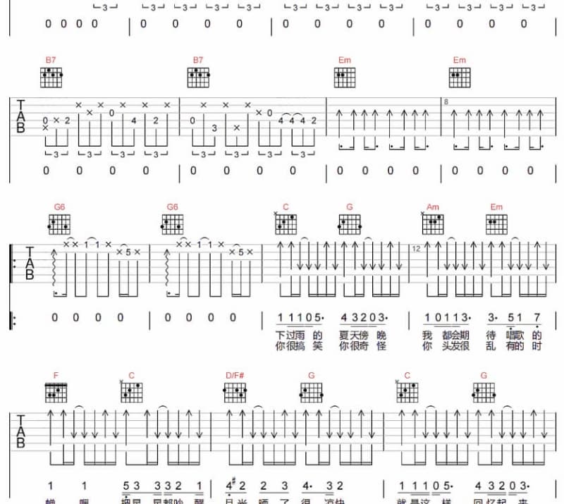 《放肆》吉他谱_许嵩