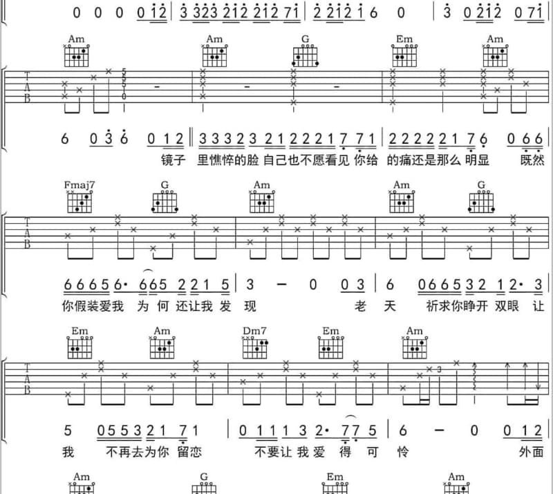 《全球变冷》吉他谱_许嵩
