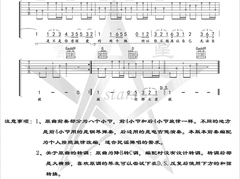 《在那遥远的地方》吉他谱_胡松华