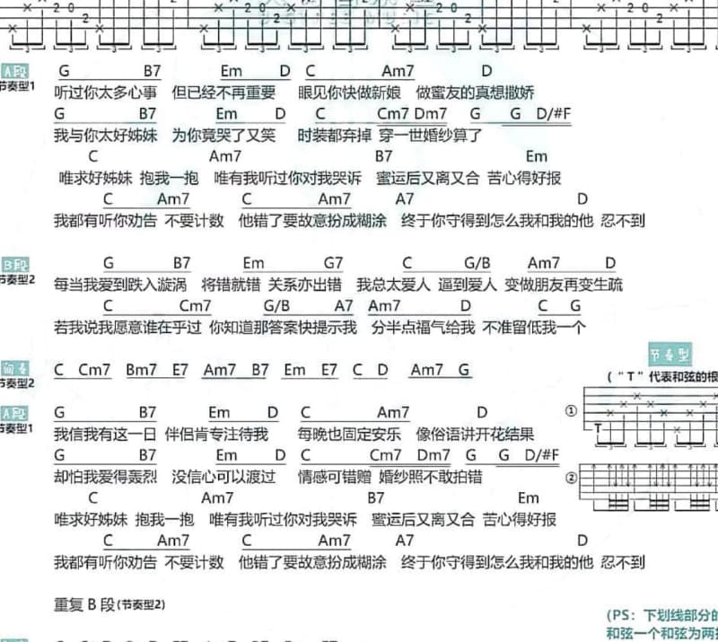 《几个你》吉他谱_薛之谦