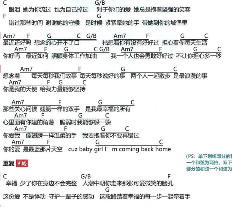 《认真的雪》吉他谱_薛之谦