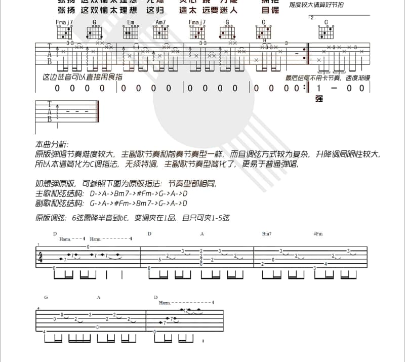 《格子衬衫》吉他谱_牙牙乐