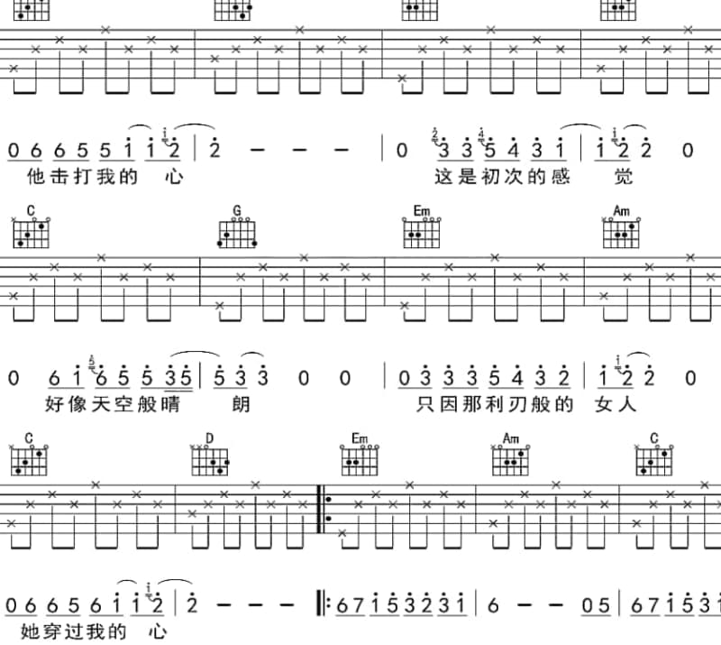《马铃儿响来玉鸟儿唱》吉他谱_阎维文