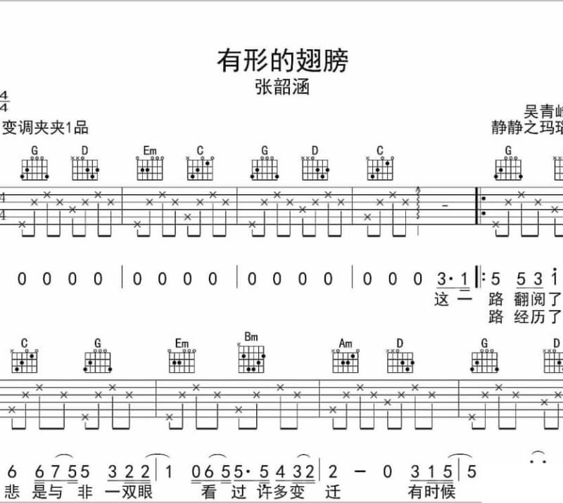 《你是否也忘记》吉他谱_颜宇兮
