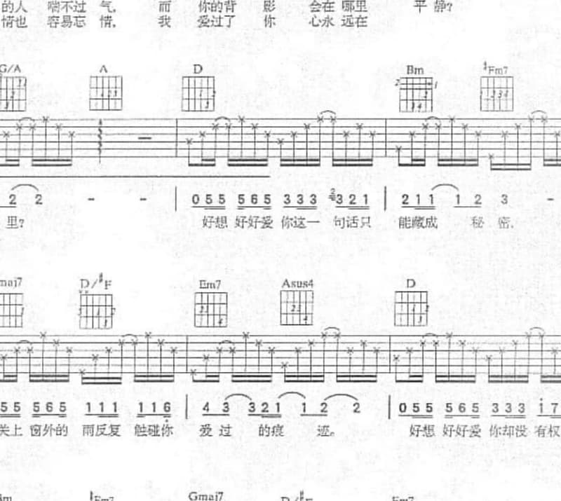 《人生人海》吉他谱_杨臣刚