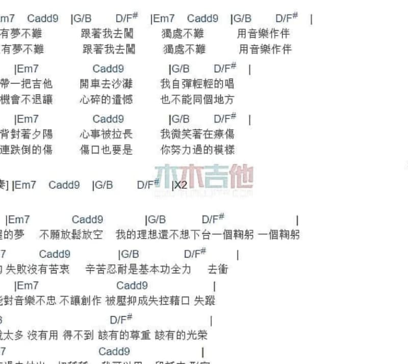 《慢慢分手》吉他谱_杨浩龙