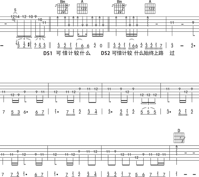 《雁南飞》吉他谱_杨洪基