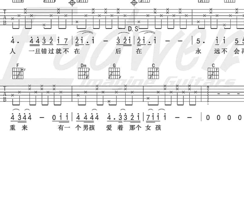 《红尘缘》吉他谱_杨鸿