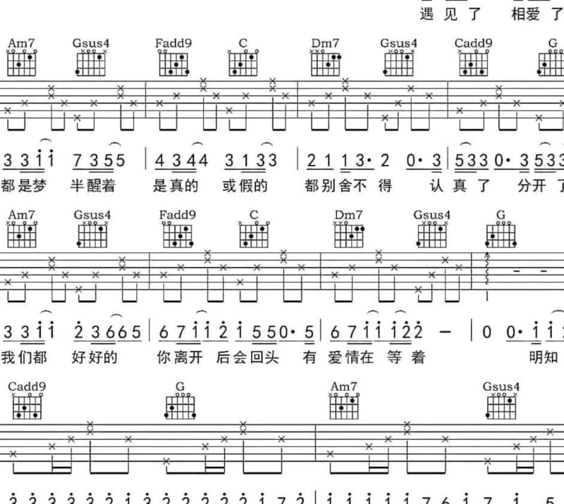 《表演动物》吉他谱_杨君