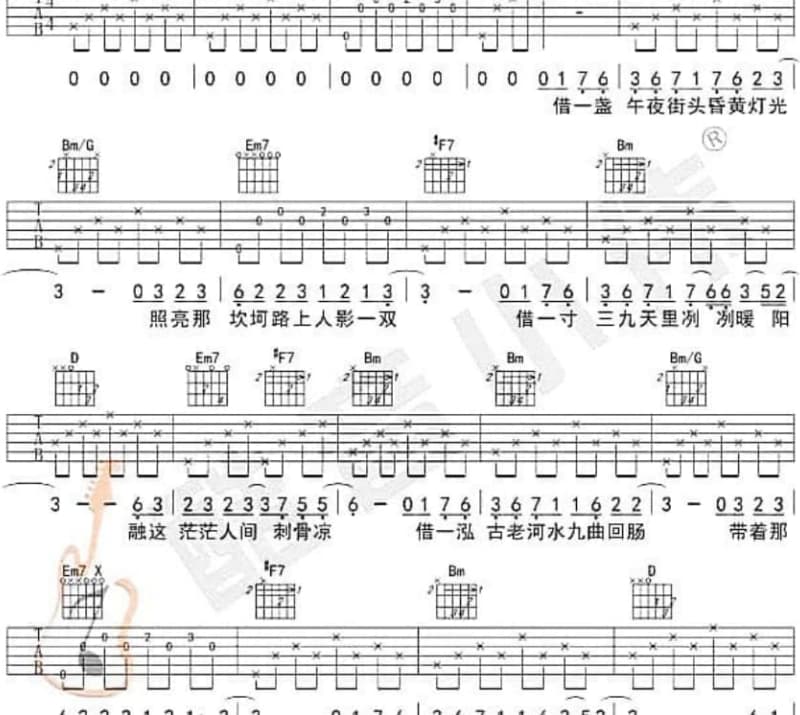 《就让我爱你》吉他谱_杨青