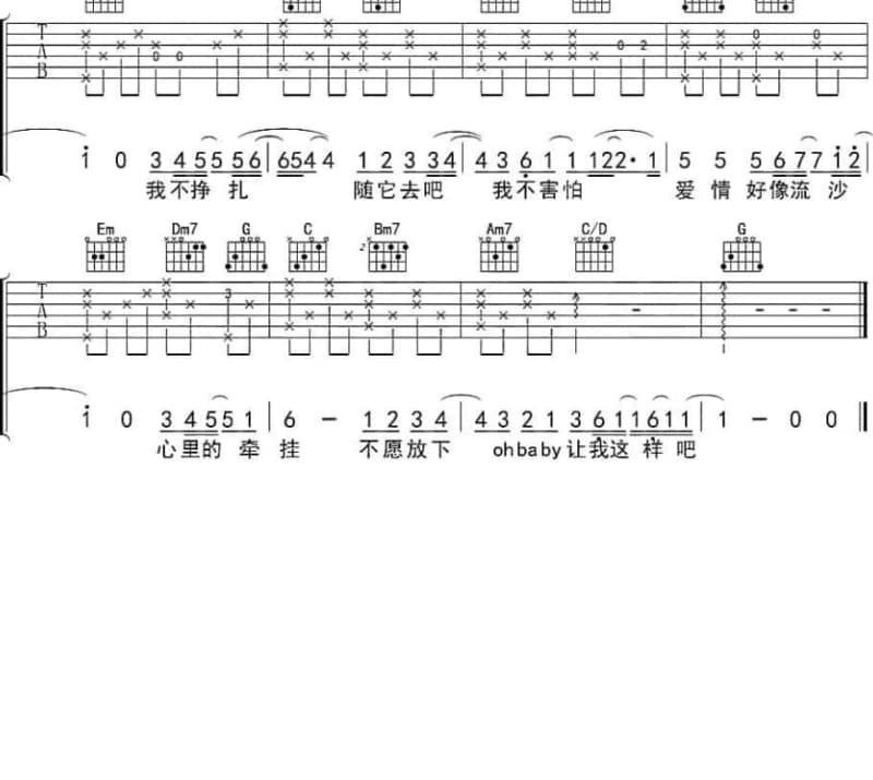 《借点情借点爱》吉他谱_杨晓飞