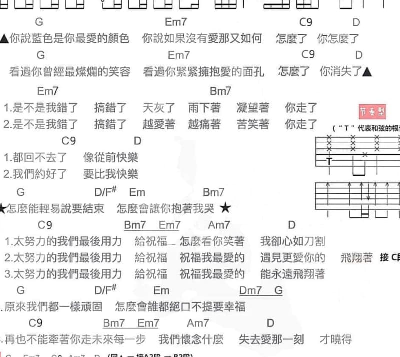 《了却一辈子》吉他谱_杨子