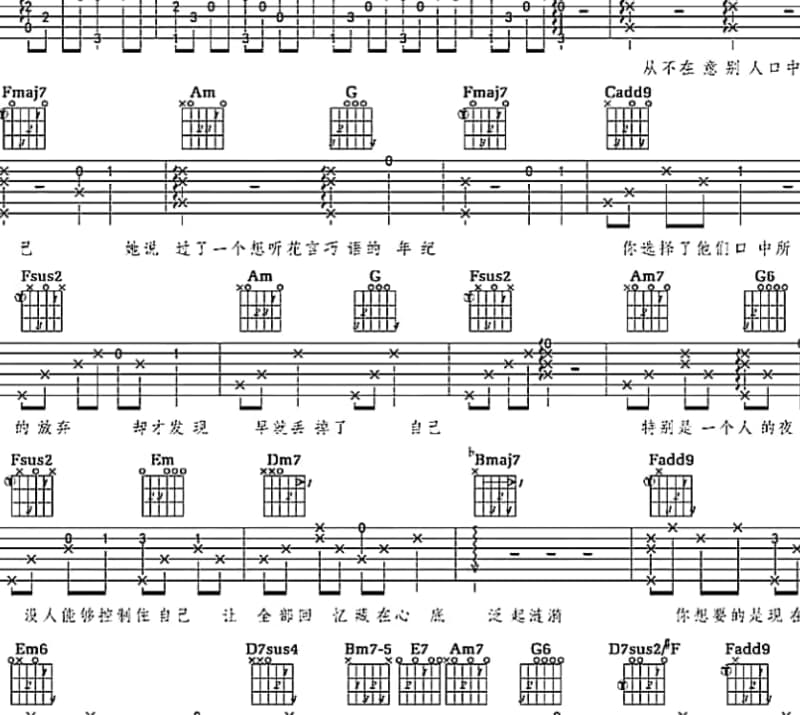 《辉煌之歌》吉他谱_杨子军