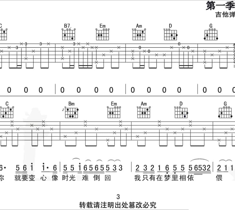 《口水歌》吉他谱_姚煜
