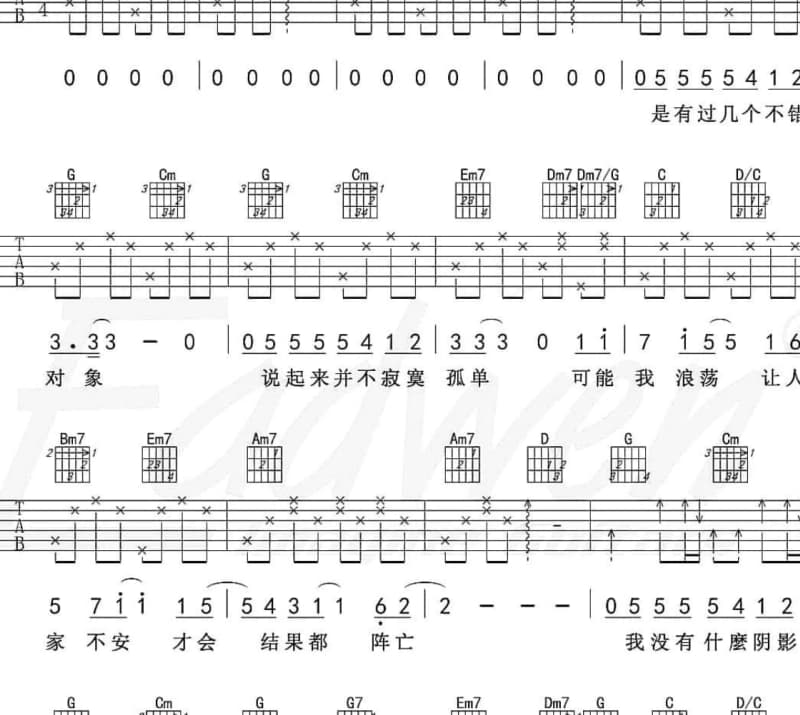 《等有饼吃咱再说》吉他谱_姚政