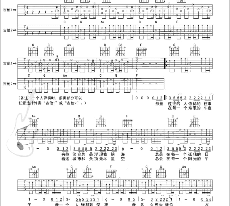 《爱有始无终》吉他谱_伊格赛听