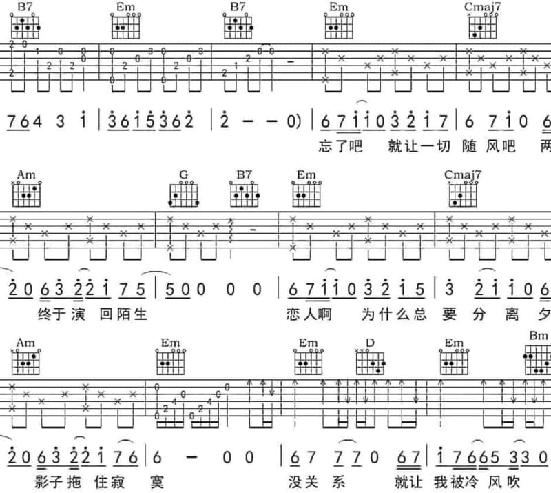 《英雄》吉他谱_易欣